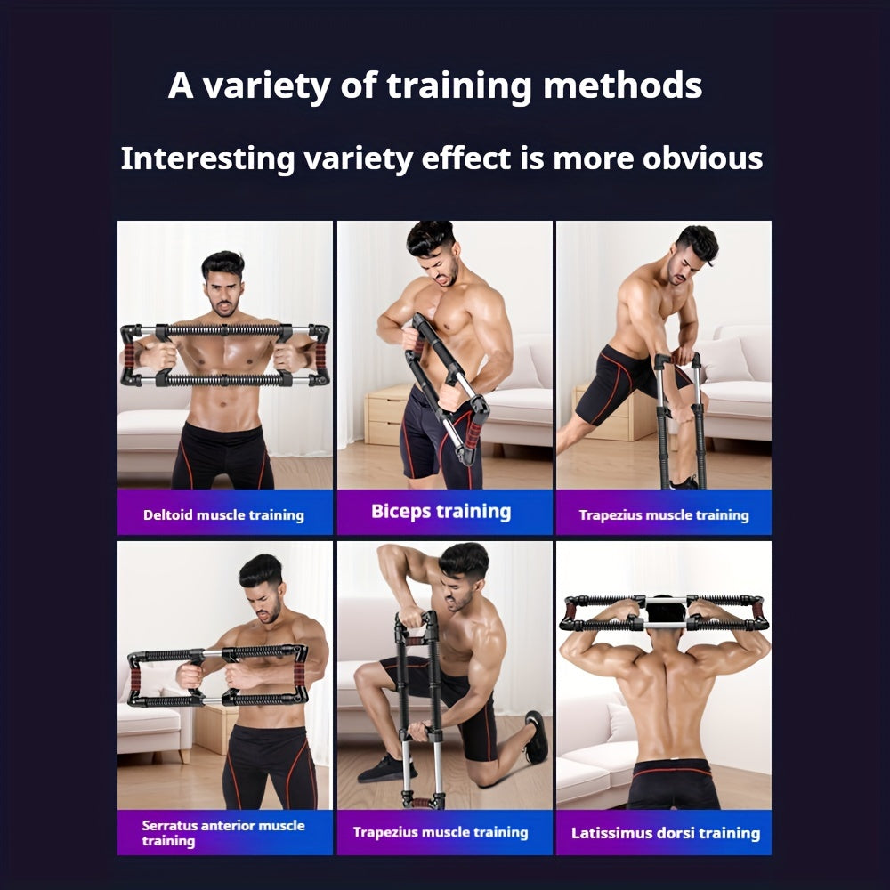 Versatile Fitness Push Bar & Chest Expander(Black)
