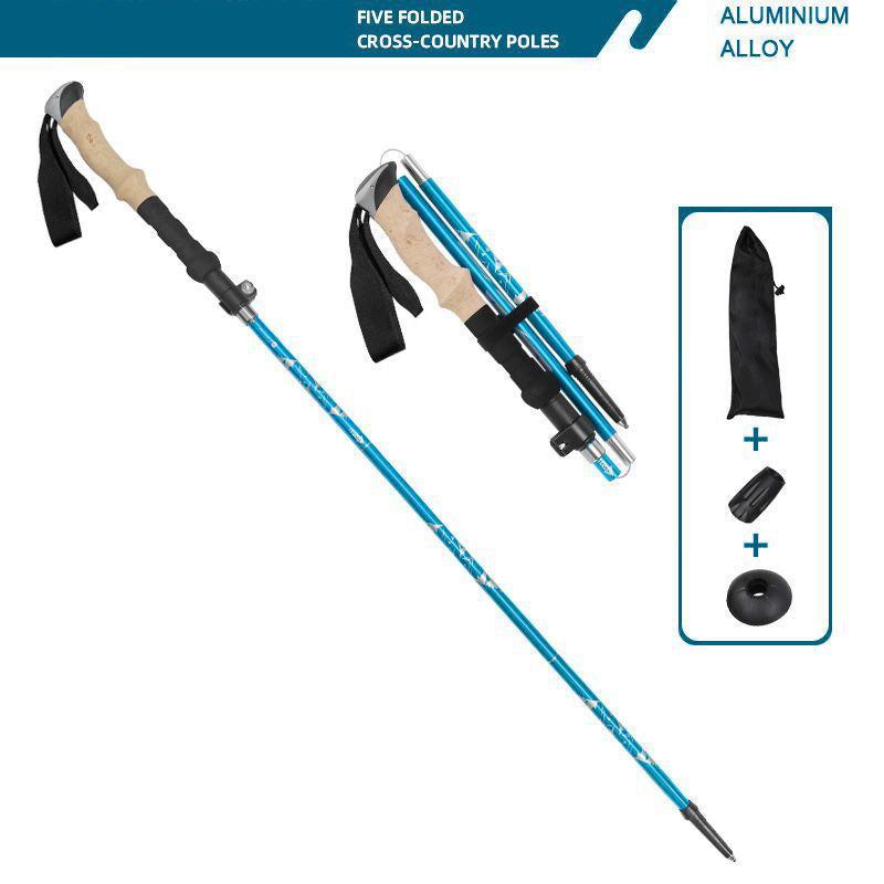 Adjustable Walking Stick Trekking Aluminum alloy Climbing Stick