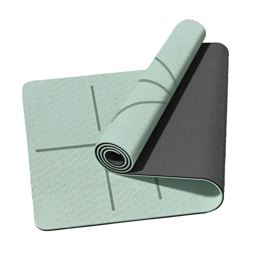 Tapis de yoga TPE 6 mm avec sangle – Vert